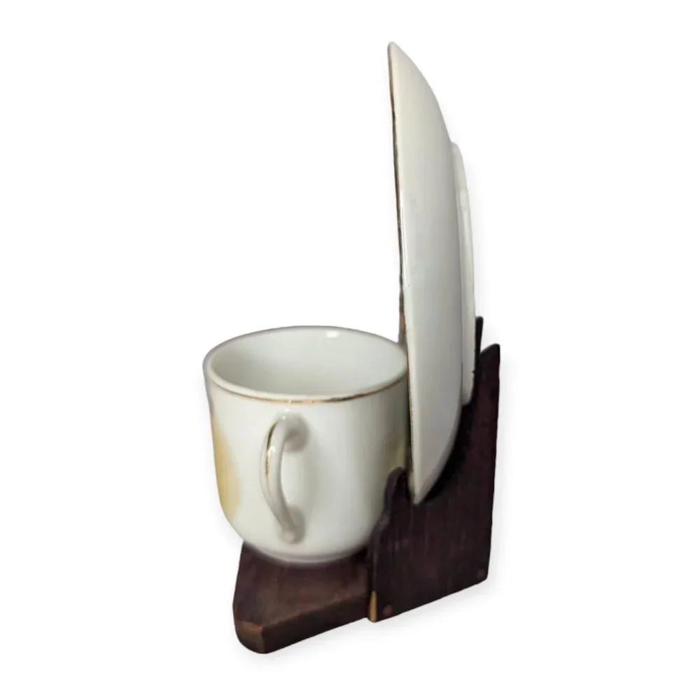 Vintage Ceramic Illinois Souvenir Miniature Mug & Plate